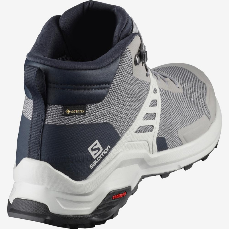 Salomon X Raise Mid Gore-Tex Wanderstiefel Herren Gray | 34601-TFDH