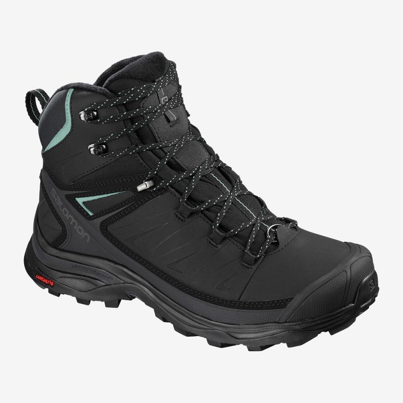 Salomon X Ultra Mid Winter Cs Wp W Trailrunning Schuhe Damen Schwarz | 29301-TCGI