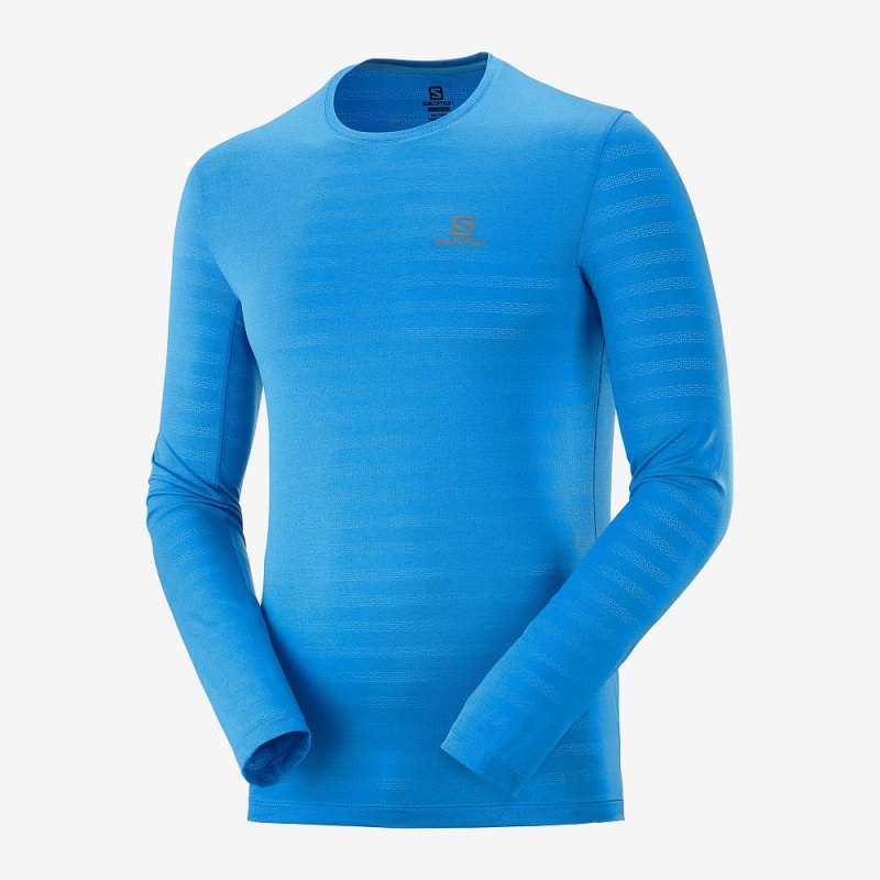 Salomon Xa Ls Tee M Oberteile Herren Blau | 83071-EVIM