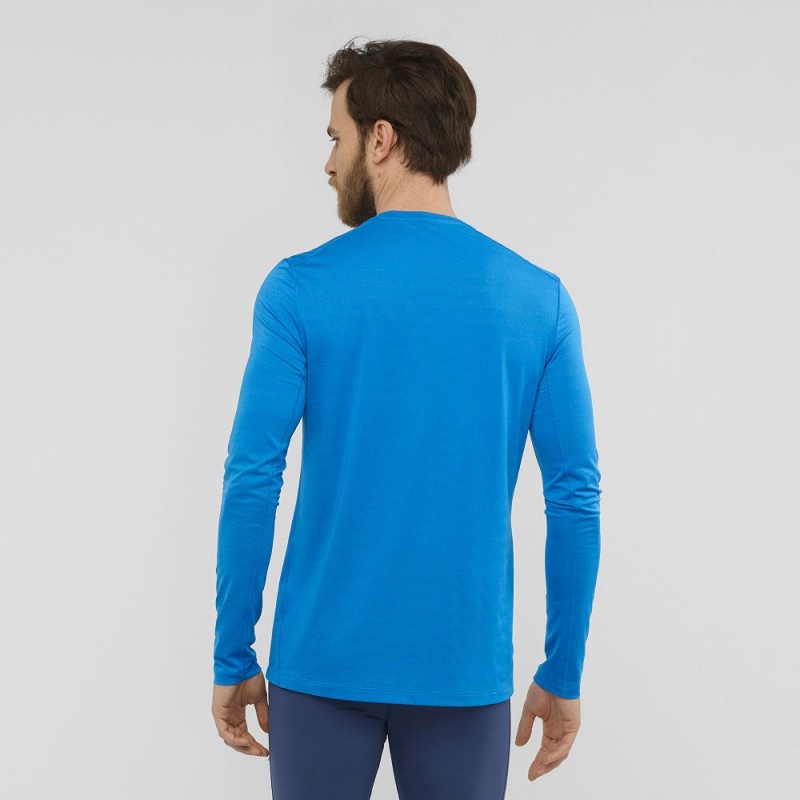 Salomon Xa Ls Tee M Oberteile Herren Blau | 83071-EVIM