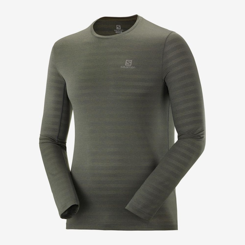 Salomon Xa Ls Tee M Oberteile Herren Grün | 63874-GKYL