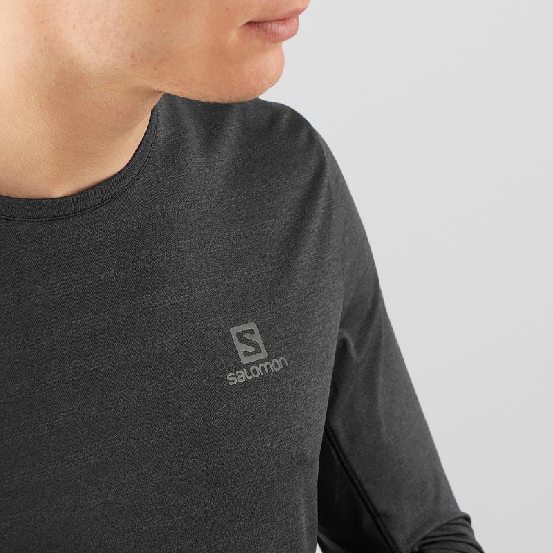 Salomon Xa Ls Tee M Oberteile Herren Schwarz | 31750-MHQA