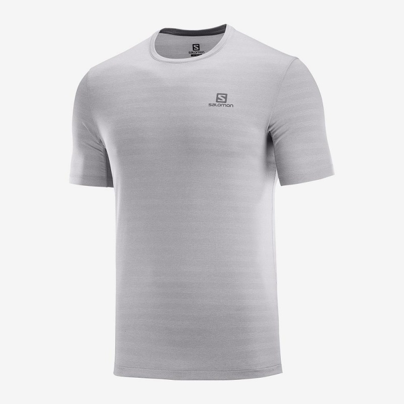 Salomon Xa Tee M Oberteile Herren Gray | 47629-ECLO