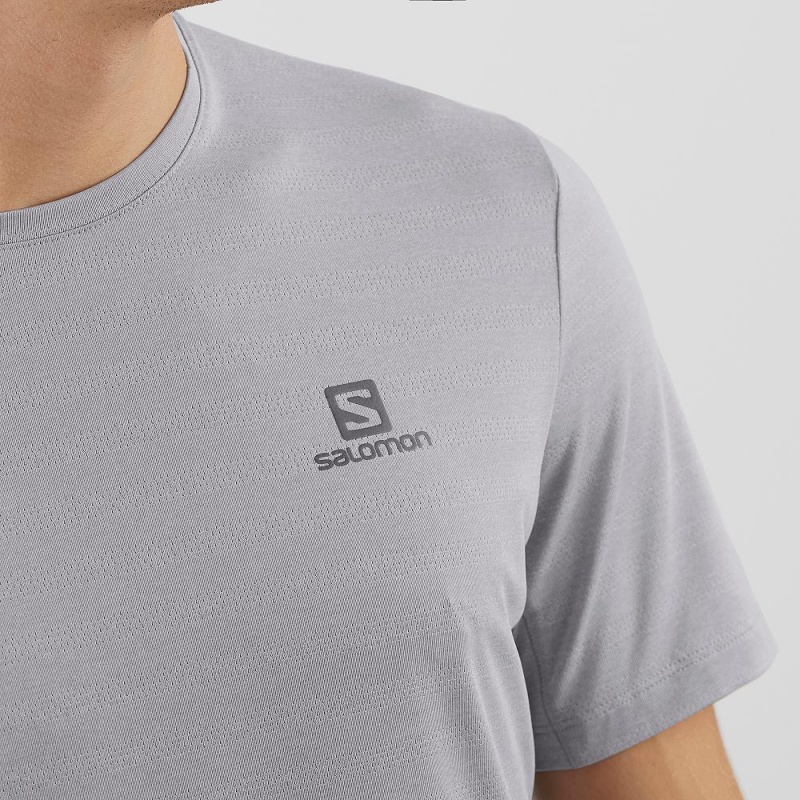 Salomon Xa Tee M Oberteile Herren Gray | 47629-ECLO