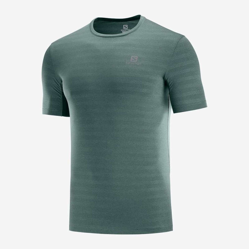 Salomon Xa Tee M Oberteile Herren Grün | 43520-ESAT