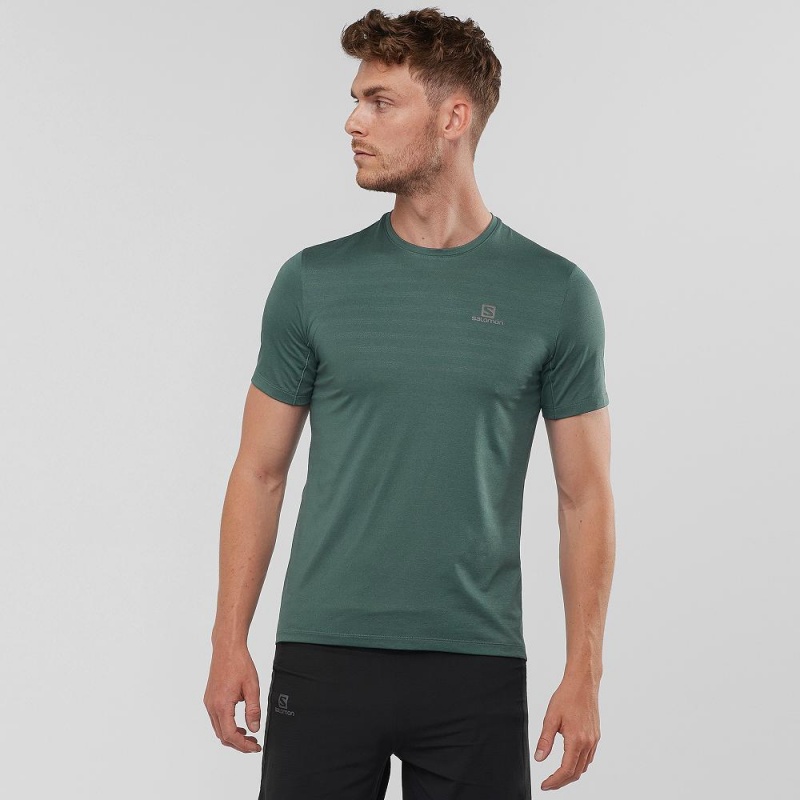 Salomon Xa Tee M Oberteile Herren Grün | 43520-ESAT