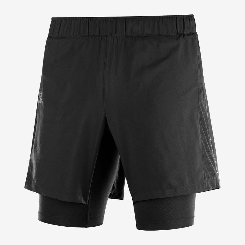 Salomon Xa Twinskin Kurze Hose Herren Schwarz | 15487-CAQJ