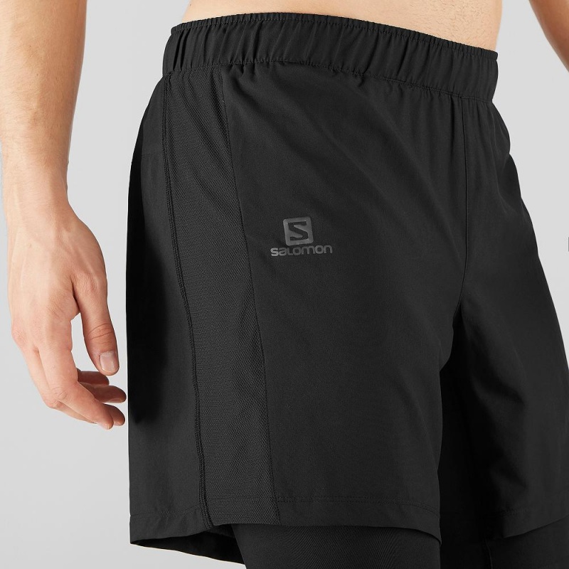 Salomon Xa Twinskin Kurze Hose Herren Schwarz | 15487-CAQJ