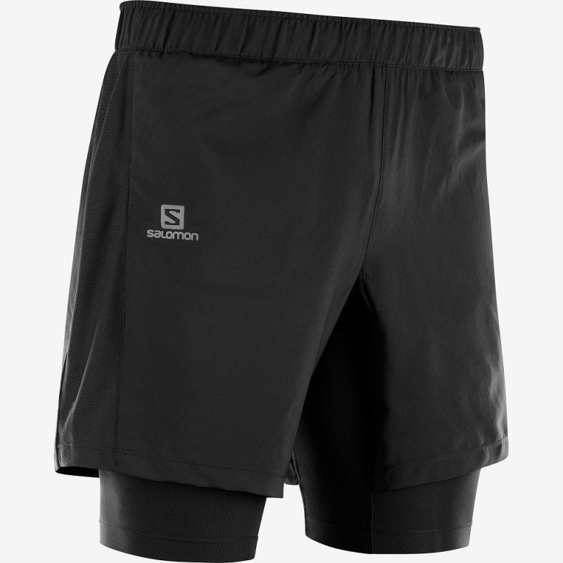 Salomon Xa Twinskin Kurze Hose Herren Schwarz | 15487-CAQJ